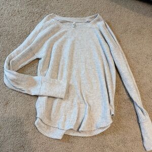 Mudd Light Gray Long Sleeve Top